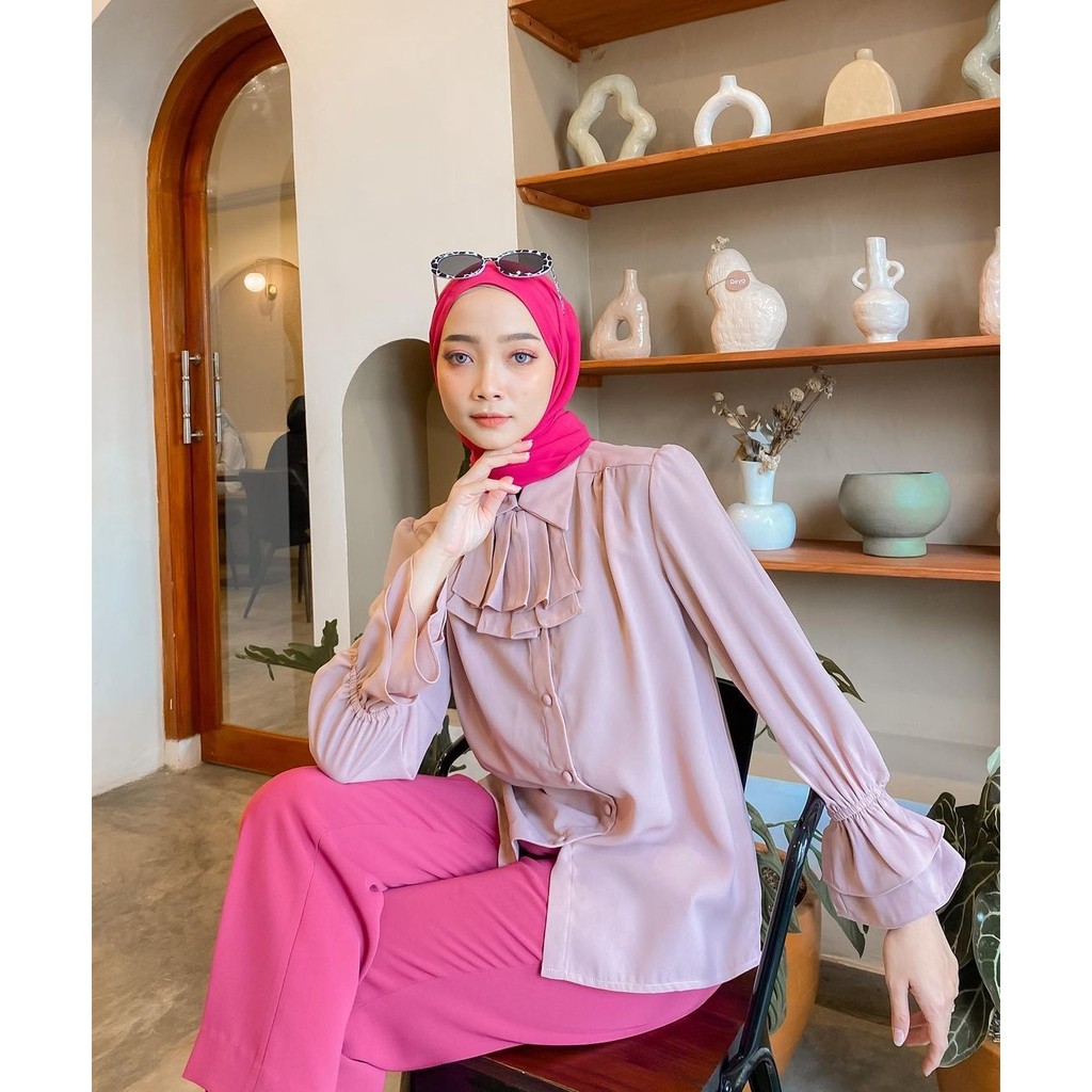 Elsa Blouse Atasan Top Muslim Korean Style Wanita Terlaris