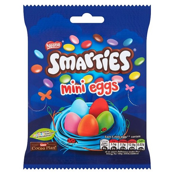SMARTIES MINI EGGS - Coklat Mini Bentuk Telur Import Nestle - 80 gram