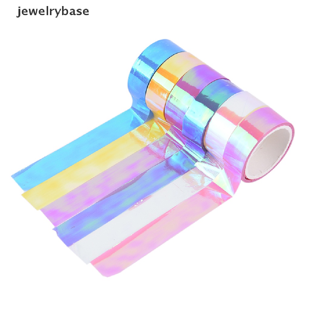 Tape Prismatik Holographic Glitter Ukuran 5m Untuk Hoops