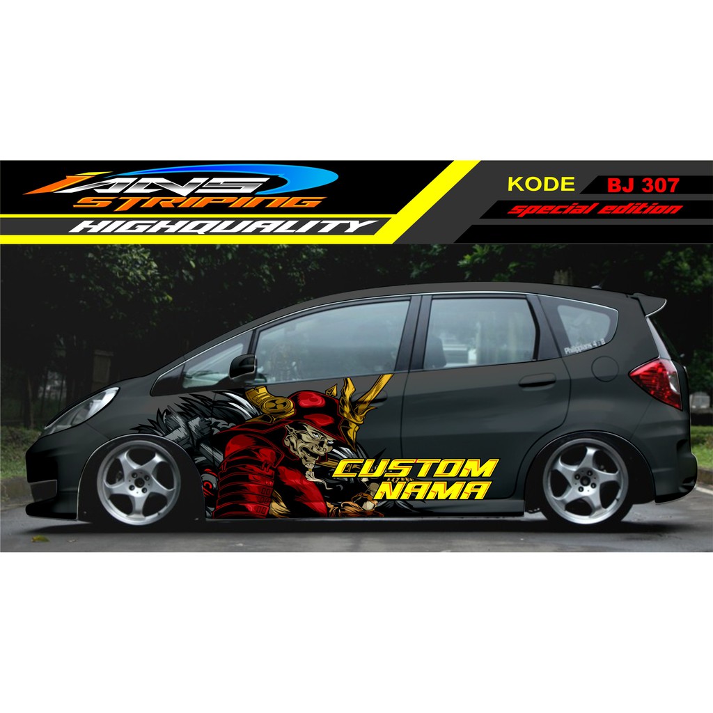 STIKER MOBIL JAZZ, BRIO, AGYA, AVANZA, YARIS / DECAL STICKER MOBIL / STICKER MOBIL KARTUN