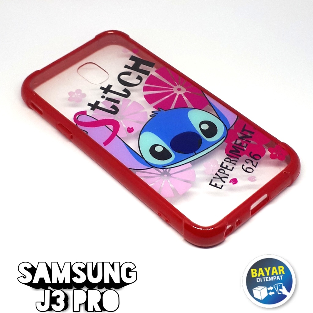 Casing Samsung J3 pro Case Anticrack Transparan Motif Lucu