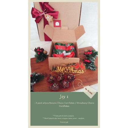 

Christmas Hampers "JOY 1" - Comot.yuk - Banana / Strawberry Choco Cornflakes