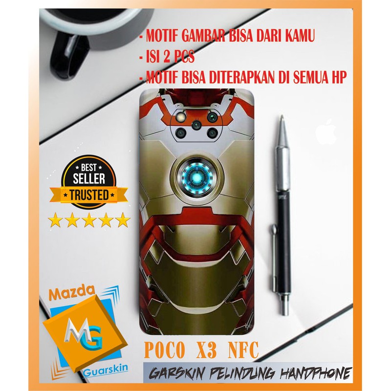 Garskin HP Poco X3 NFC Motif Ironmand - Bebas Request Gambar