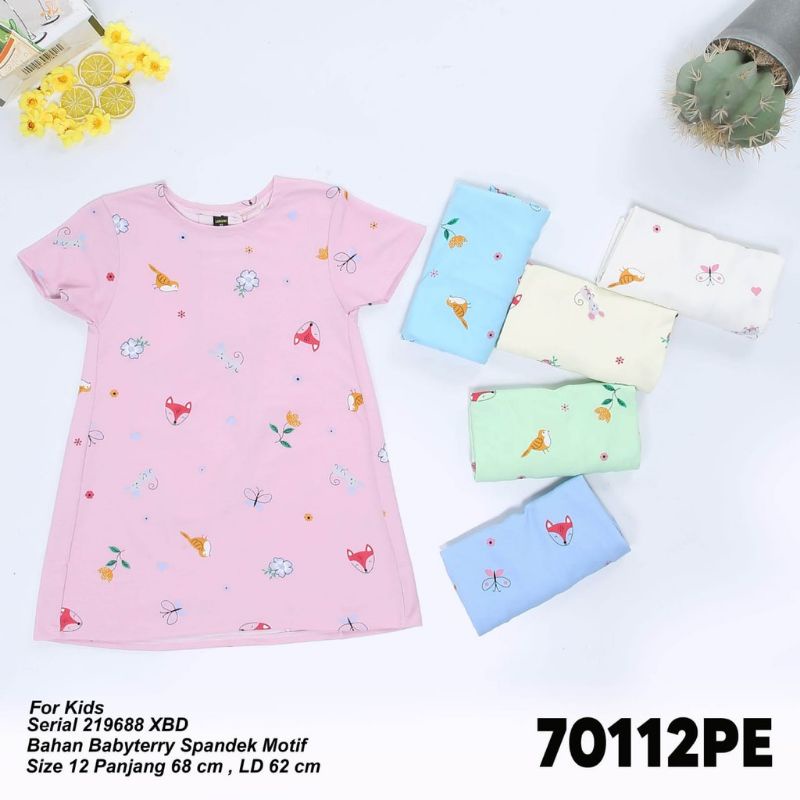 Dress Anak Daster Kaos Anak Daster Harian Anak Lemone 70112PE Bahan BabyTerry SPX