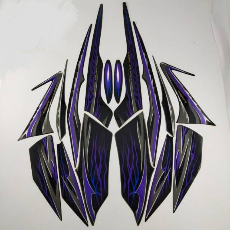 (BAYAR DI TEMPAT) Striping Vixion Lama 2010 Hitam Stiker lis Decal Body Standar Ori Yamaha Vixion ol