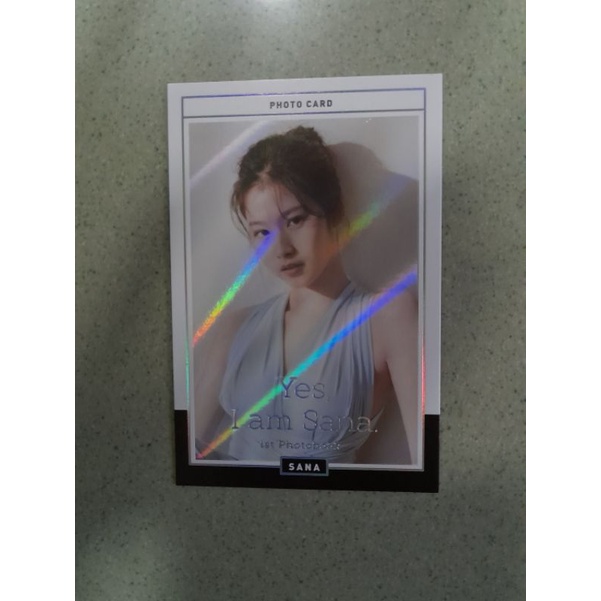 TWICE YES I AM SANA PHOTOCARD OFFICIAL BLACK VER TWICE SANA PHOTOCARD TWICE SANA HOLOGRAM PHOTOCARD