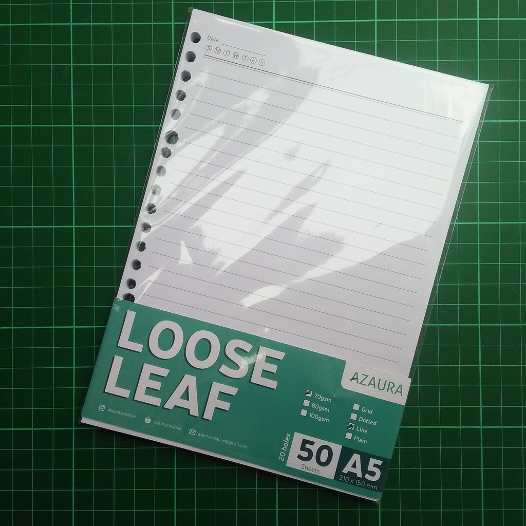 

Loose Leaf A5 - HVS 70gsm / 80gsm / 100gsm