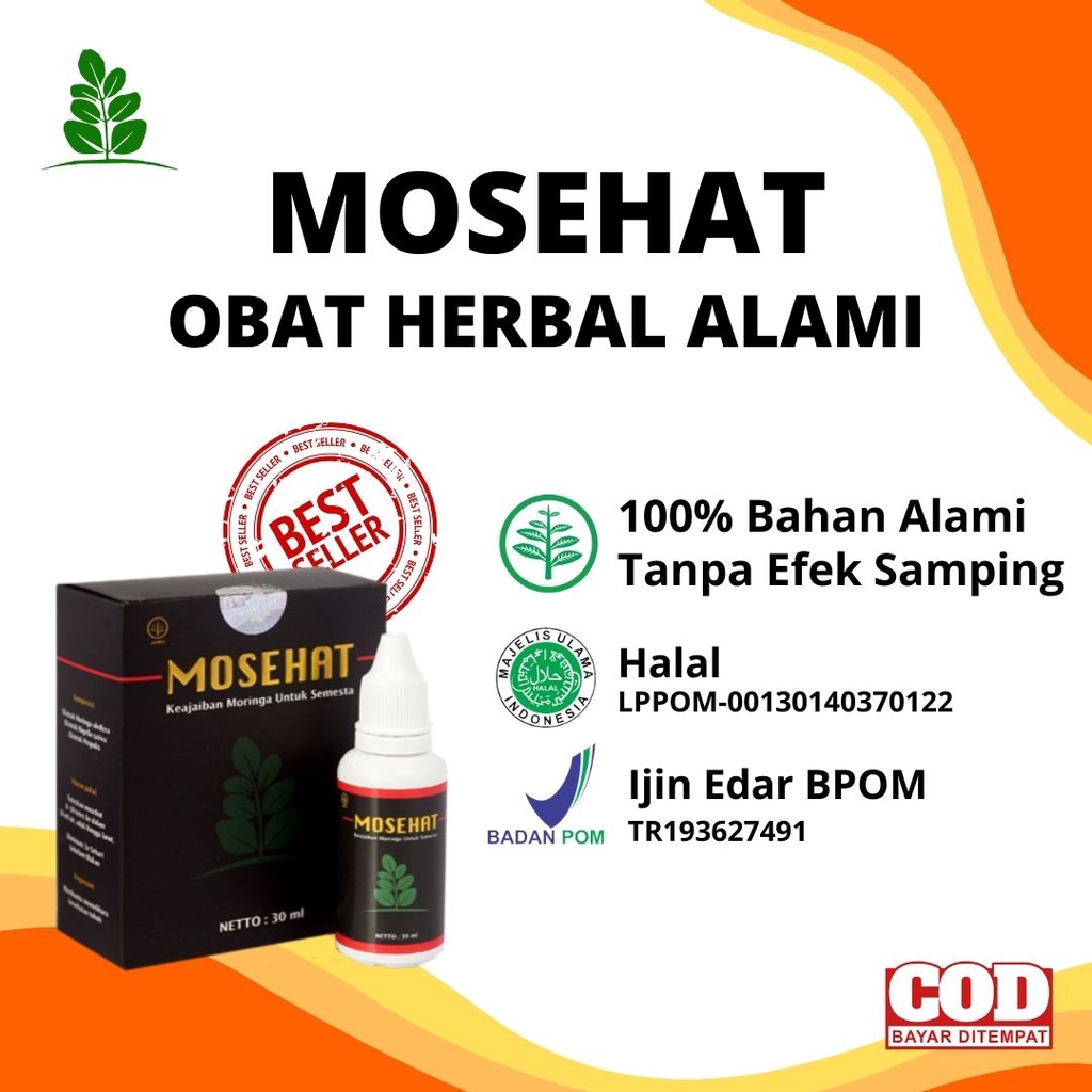 Obat Herbal MOSEHAT Original Alami Ampuh Berkhasiat Mengobati  Kolesterol Tinggi Asam Urat Radang Se