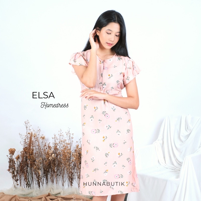 Elsa Homedress - Hunna Butik / Daster Kekinian / Daster Motif / Homedress Staycation / Daster Cantik