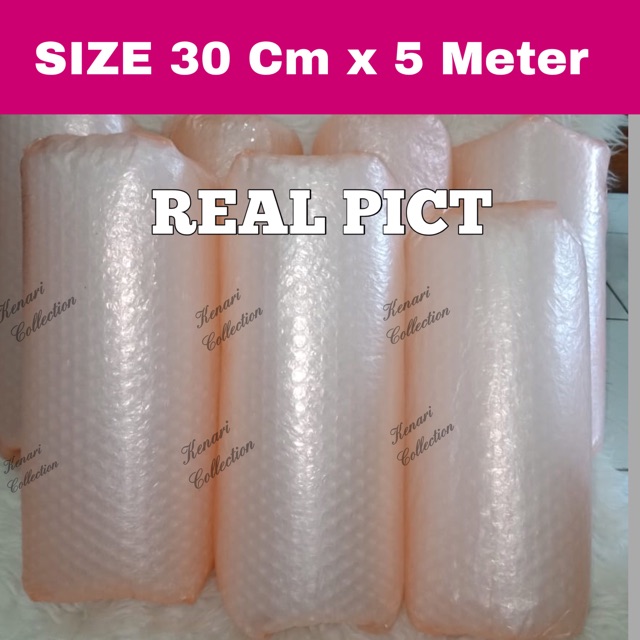 

PLASTIK BUBBLE WRAP ORANYE SIZE 30cm x 5Meter,UNTUK PACKING BARANG PECAH BELAH,SURABAYA