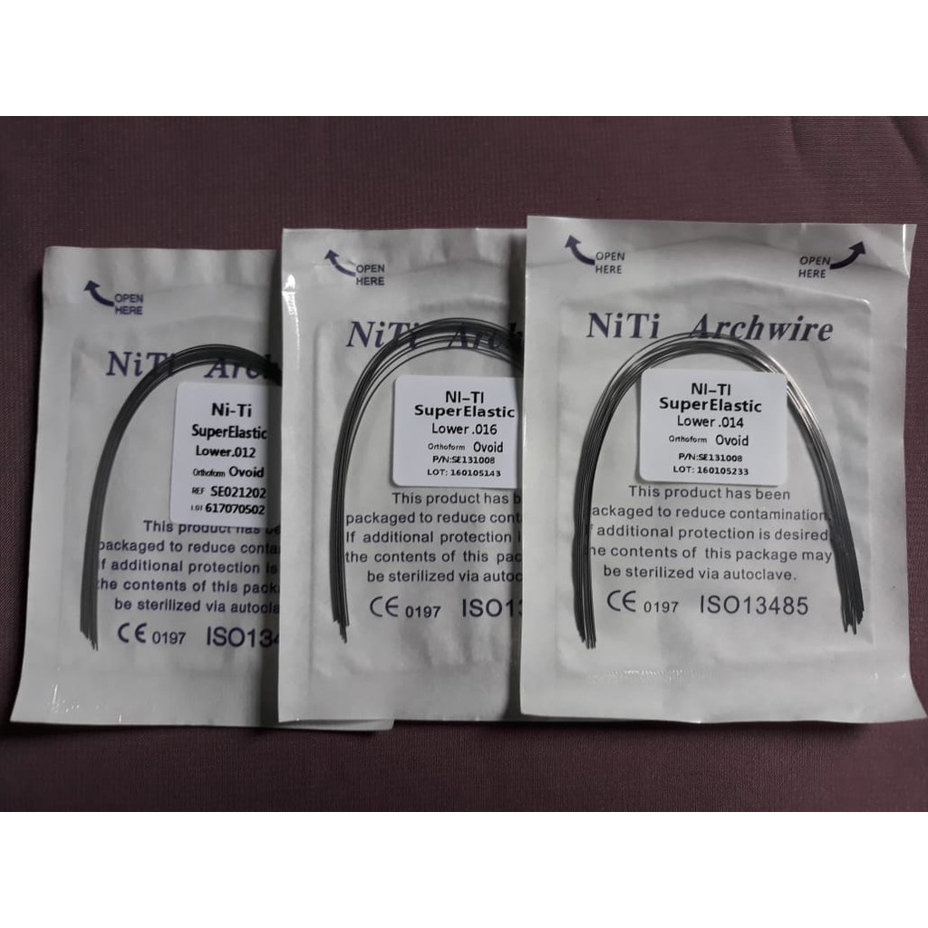 Kawat Niti Behel 10pc Kawat Behel Kawat Lentur niti