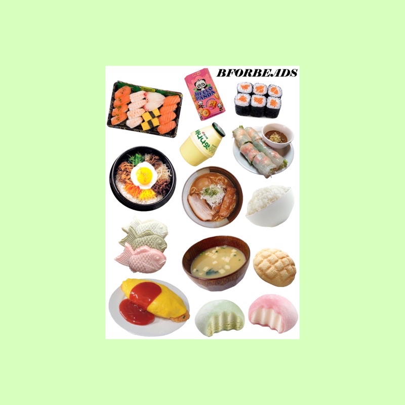 

[BFORBEADS] Asian foods deco sticker | deco sticker | polco | sticker | bullet journal