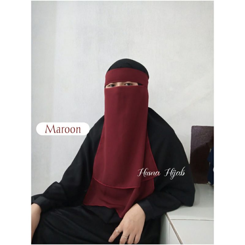 [HUSNA COLLECTION] NIQOB BANDANA 2 LAYER / CADAR BANDANA 2  LAYER / CADAR 2 LAPIS