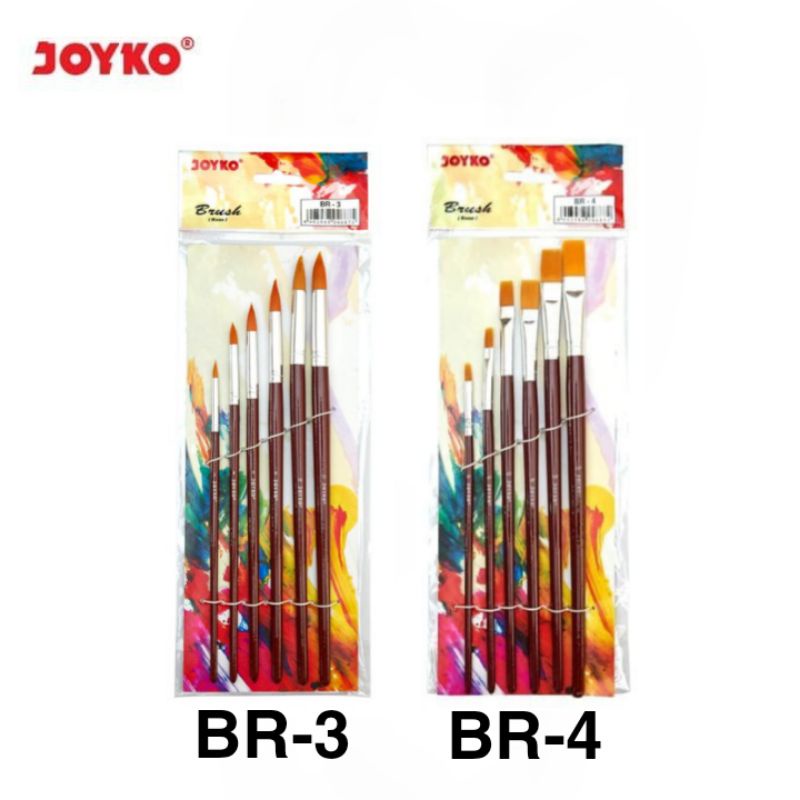 

Brush / Kuas Lukis Set Cat Air, Cat Minyak, Cat Acrylic Joyko BR-3 / BR-4