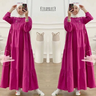 Midi katun twill premium polos dress busui dress kekinian minimalis muslim korea jumbo busui korean style vintage import premium polos midi dress muslim busui friendly bukaan kanan kiri midi dress bahan twill premium terbaru