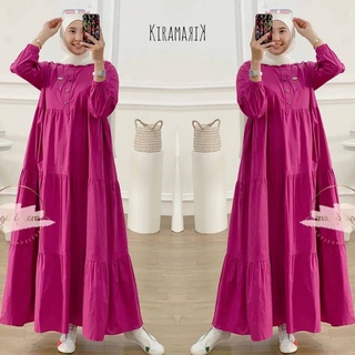 Midi katun twill premium polos dress busui dress kekinian minimalis muslim korea jumbo busui korean style vintage import premium polos midi dress muslim busui friendly bukaan kanan kiri midi dress bahan twill premium terbaru