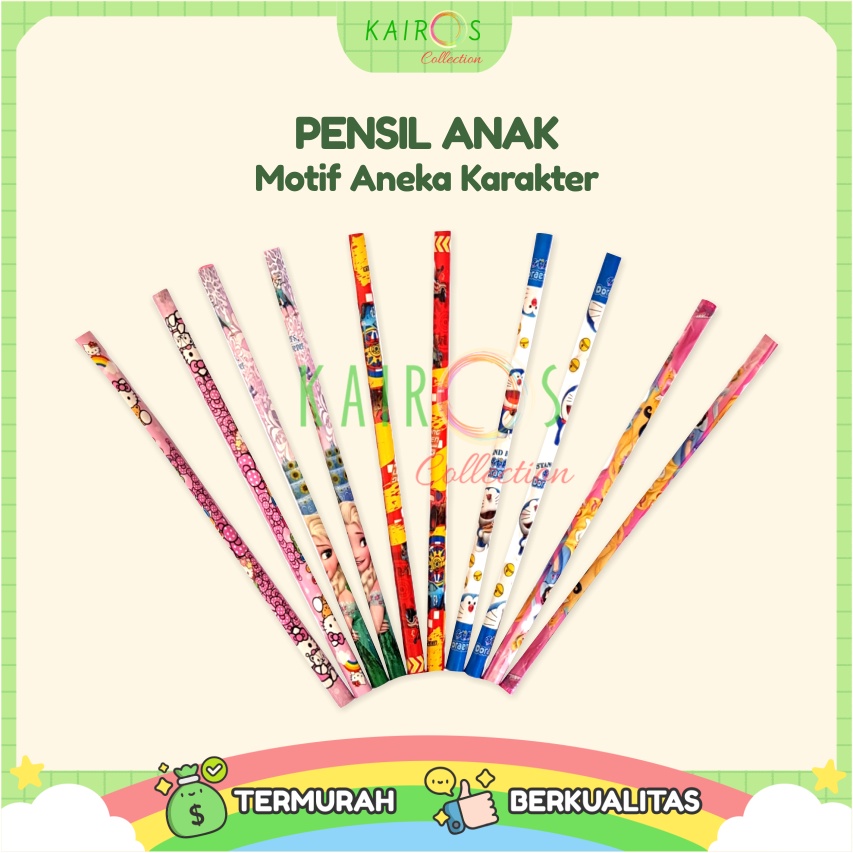 

Pensil Anak Karakter Aneka Motif Kartun Lucu
