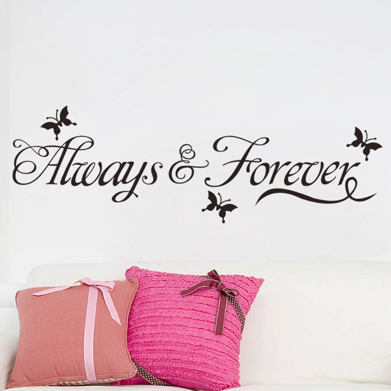 Zzz for Always And Forever Decal for Butterfly Removable Vinyl Stiker Dinding Kamar Tidur