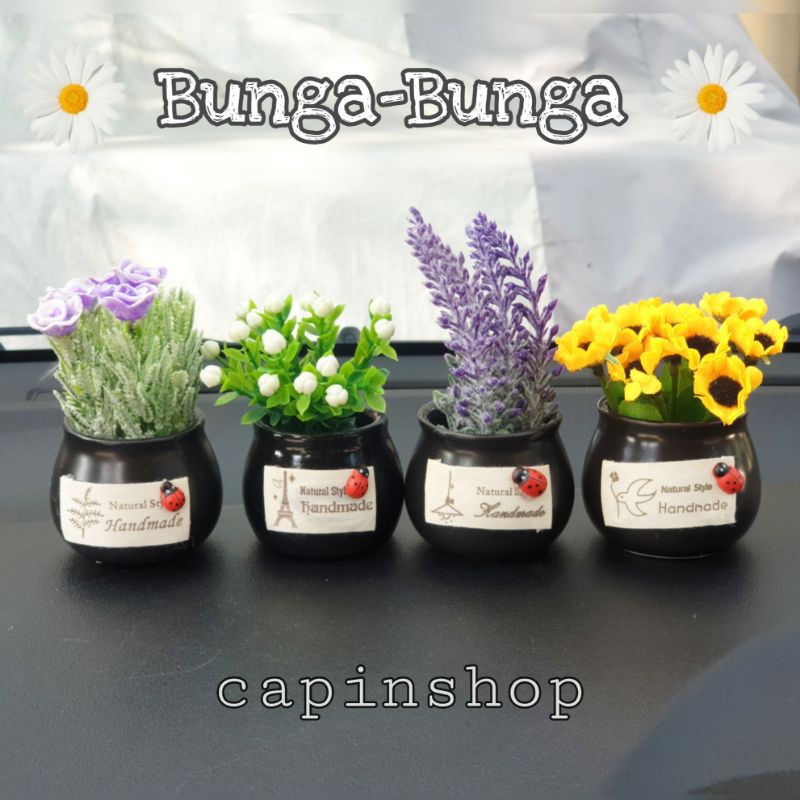 MINI BUNGA ARTIFISIAL // Aksesoris hiasan mobil dasboard lemari Bunga Flower-2