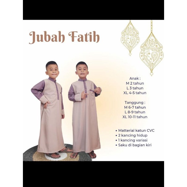 Jubah fatih//jubah anak//jubah