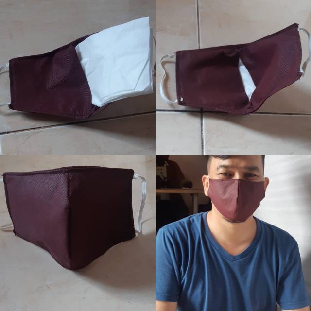 Masker Spon 2 lapis bisa isi Tissu Fashionable