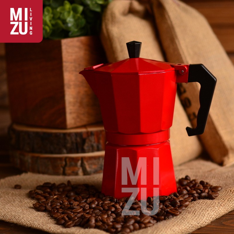 MOKA ROUGE Moka Pot Italian Espresso 6 Cups 300ml / 9 Cups 450ml Teko Kopi Coffee Maker