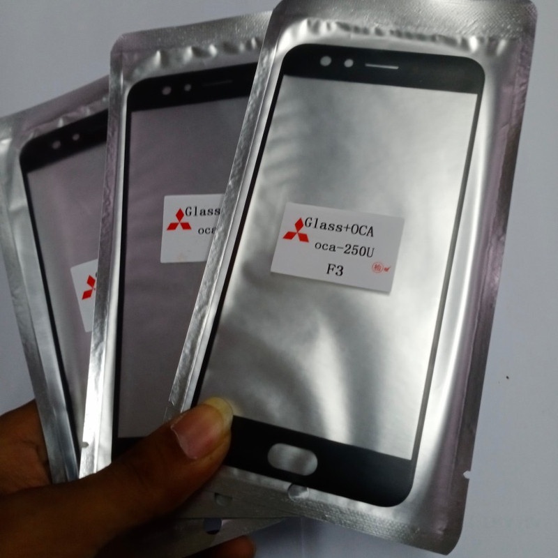 Kaca TouchScreen TS Layar Sentuh Glass LCD Kaca Depan LCD with Lem OCA Oppo F3