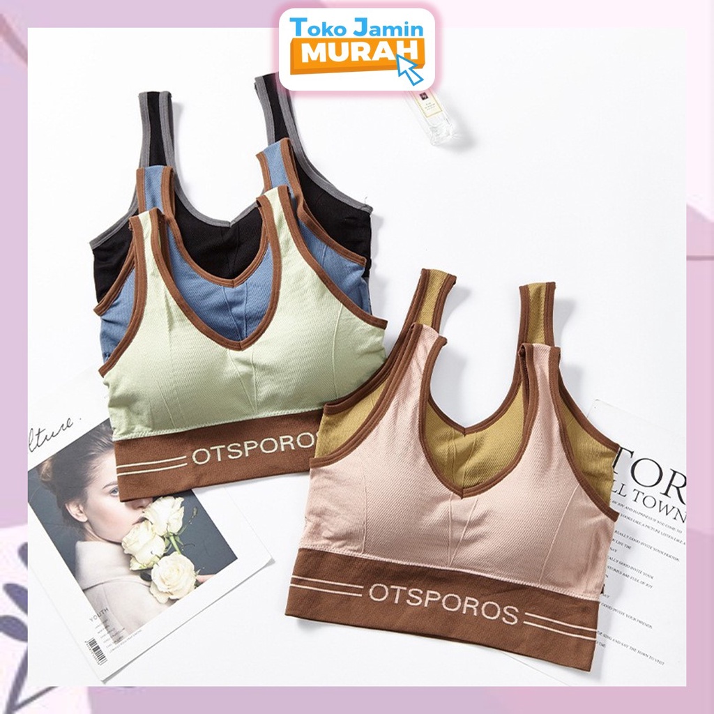 TJM BR124 Sport Bra Yoga Gym Bra otsporos Wanita Korea Fashion Push Up Tanpa Kawat Import