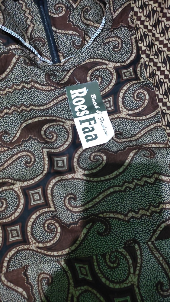 Gamis Batik Dwi Genes Katun Wanita Muslim Seragam Cewek Premium Modern Exclusive Kombinasi Kombi