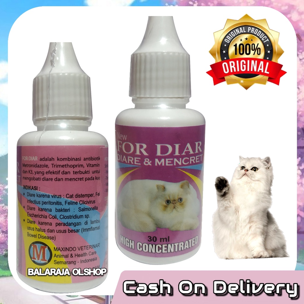 OBAT DIARE MENCRET GANGGUAN PENCERNAAN UNTUK KUCING DEWASA &amp; KITTEN - FOR DIAR