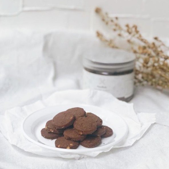 

Choconut Cookies (cemilan sehat vegan)