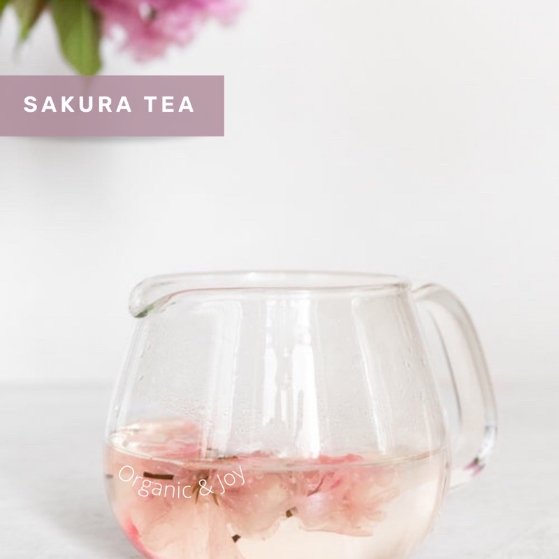 Organic&amp;Joy• Teh Bunga Sakura/ Cherry Blossom Tea (Sakura-cha 桜茶, Sakurayu, Menangkal Radikal bebas,Cantik kulit)