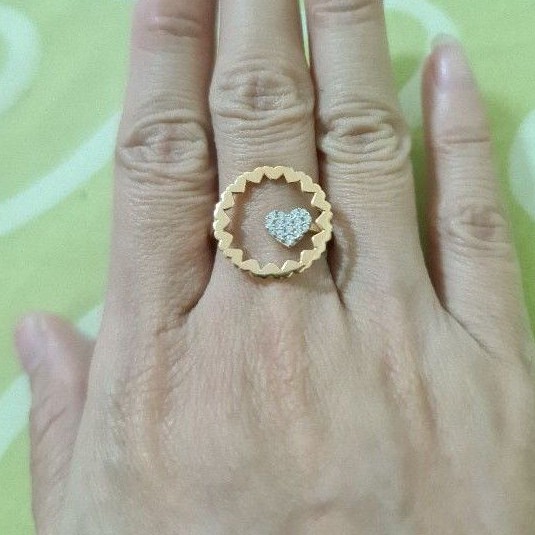 Cincin love bulat Lotus kadar 300 6K