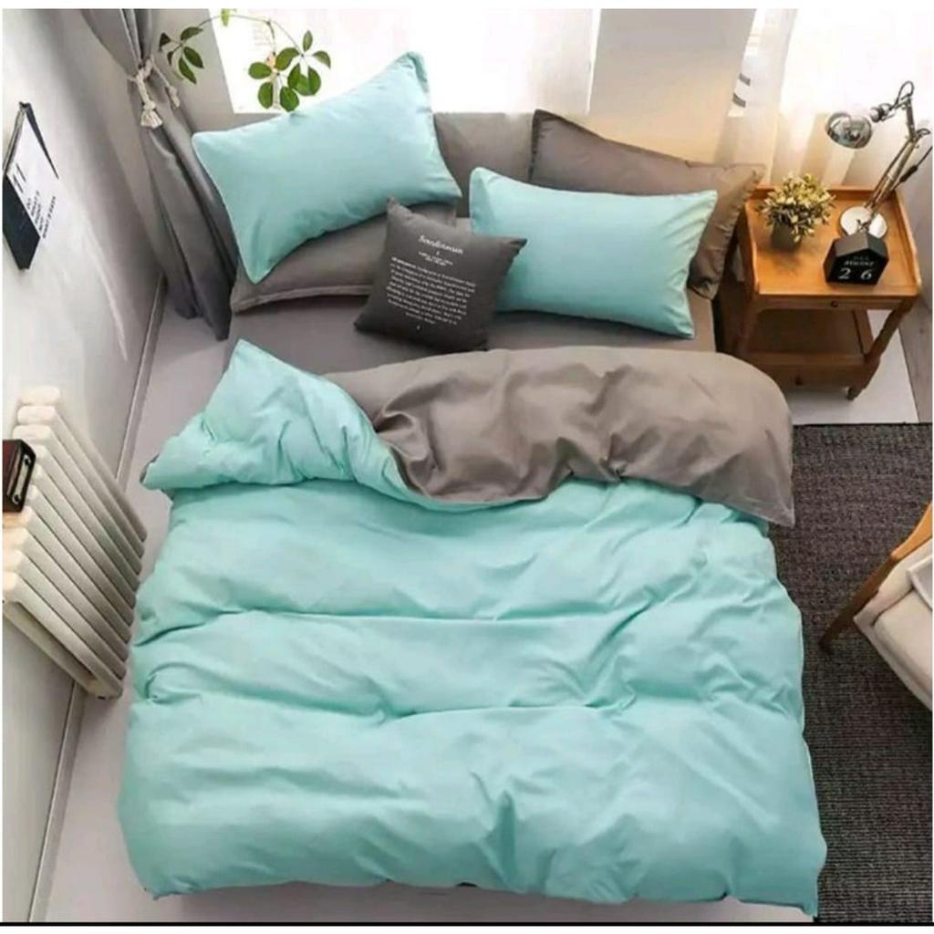 DISKON Bedcover polos dua warna bedcover polos embos bedcover saja