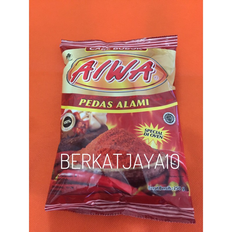 Cabe Bubuk AIWA 250gr Pedas Alami Special Di Oven Halal MUI