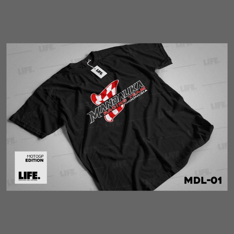 Baju Kaos Atasan Mandalika MotoGP Dewasa / T-shirt Katun 30s / Kaos Katun Pria Wanita