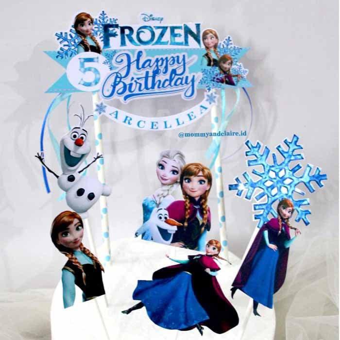 Party | Cake Topper Frozen Anna/Hiasan Kue Anna/Cake Topper Custom Terlaris Kekinian