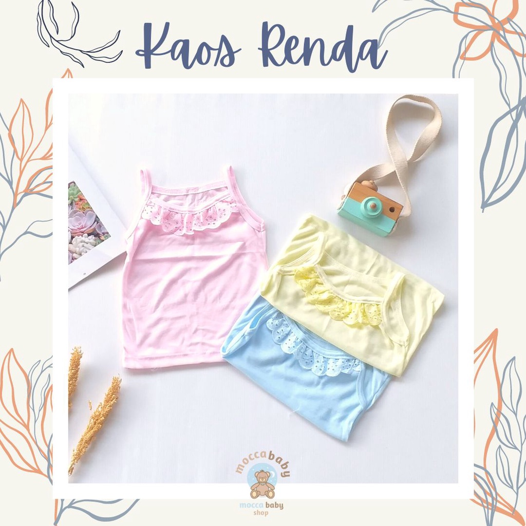 MBSS - KAOS DALAM RENDA WARNA anak tank top singlet rainbow