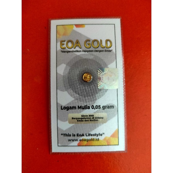 EOA GOLD 0,05gr / EMAS 24 KARAT / LOGAM MULIA / EMAS EOA GOLD