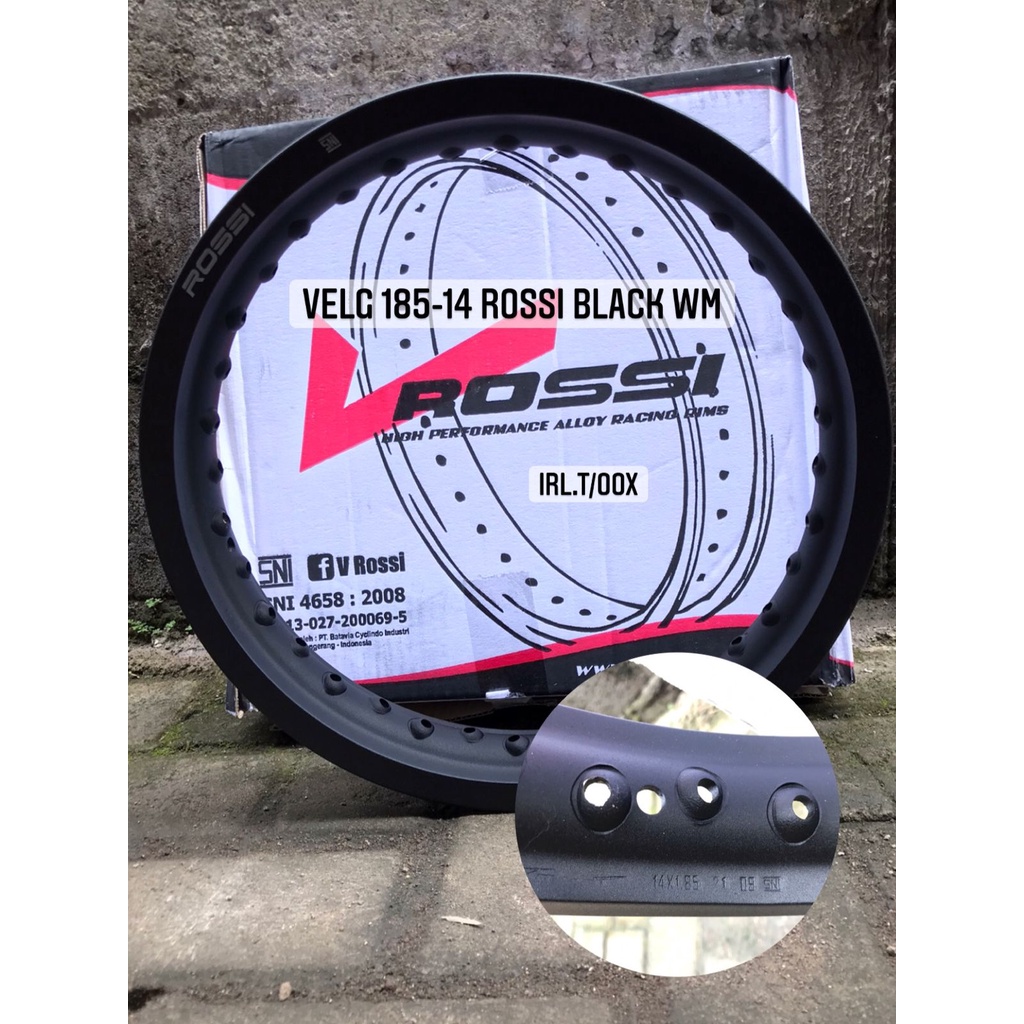 VELG LINGKARAN 160 185 215 250 RING 14 17 ROSSI BLACK DOFF WM