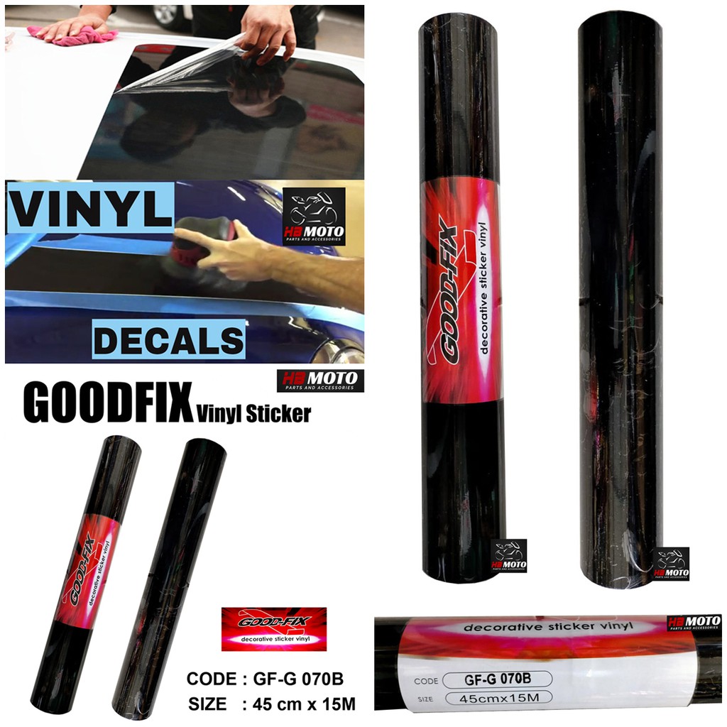 

Sticker Vinyl GoodFix Hitam Kilat ( Glossy ) / Scotlight Vinyl GoodFix 45 Cm X 15 Meter
