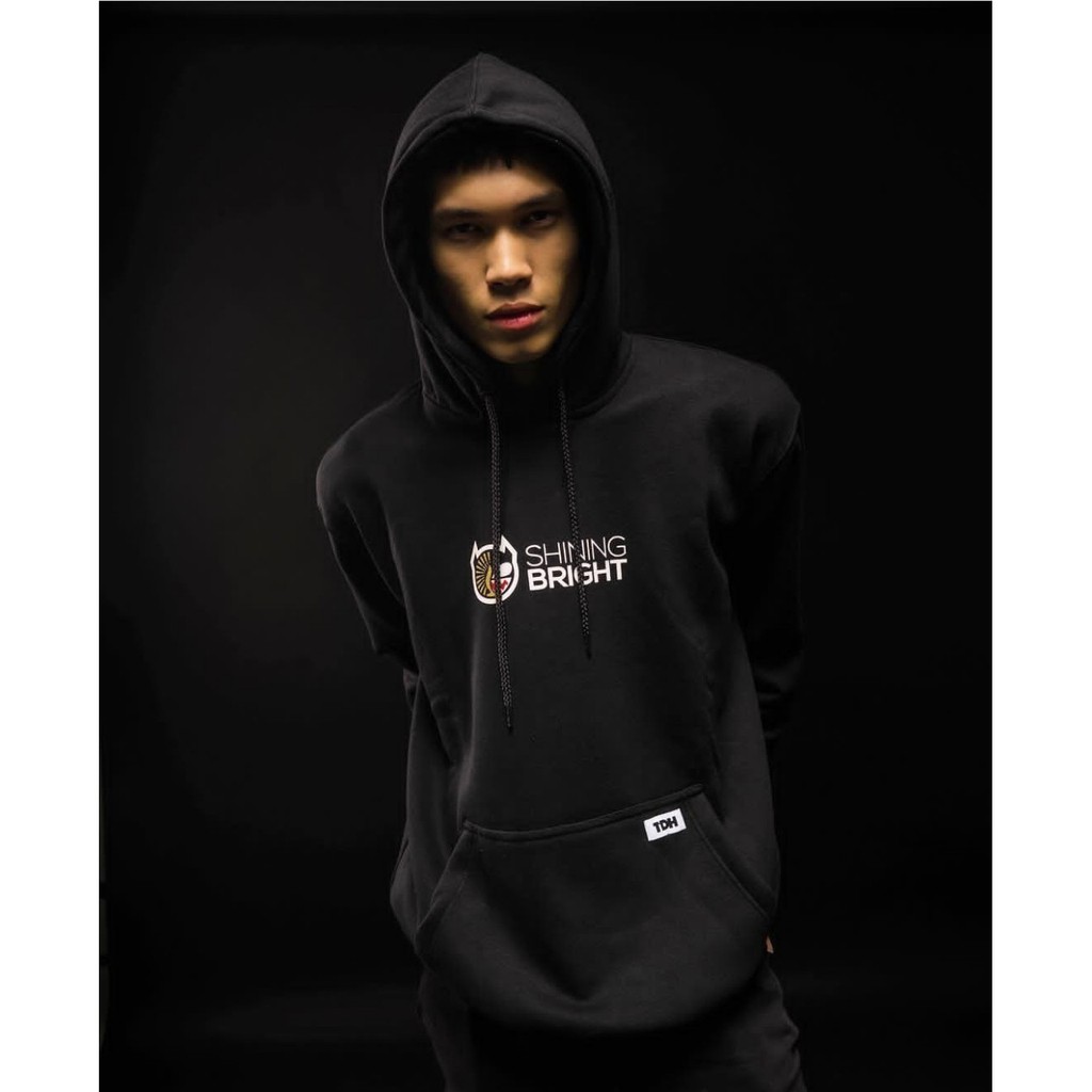 [BAYAR DI TEMPAT COD] HOODIE DISTRO SHINING BRIGHT X TDH HITAM PRIA WANITA