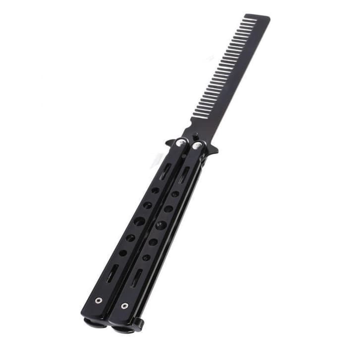 Termurah Sisir Besi Lipat Butterfly Knife Training Balisong Trick Benchmade