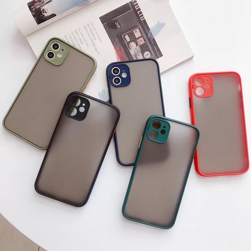 Frosted feel TPU soft edge plastic hard case iPhone 11 Pro Max X XR XS Max SE2 casing i6 i7 8 Plus Hard Case