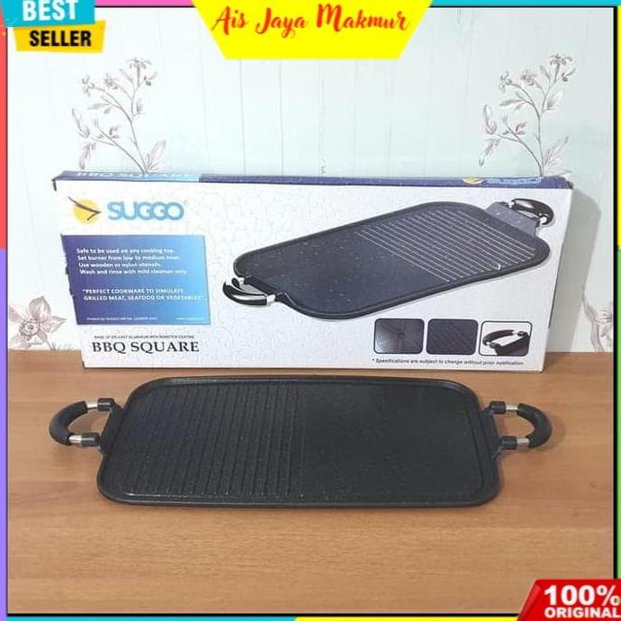 """] Long Griddle / Multi Grill pan teflon Suggo / Pemanggang / Griller