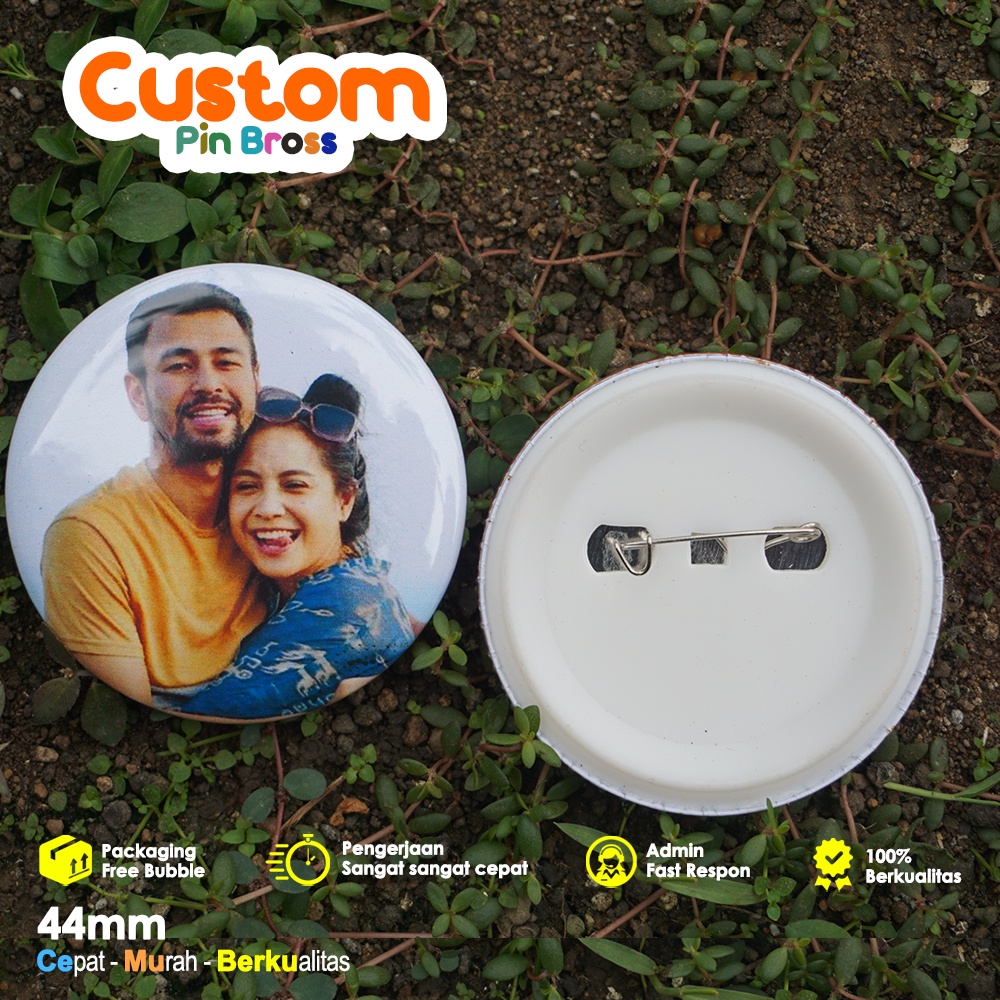 (COD) Cetak Pin Bross Custom 44mm Termurah PIN Bros Souvenir 44mm-1