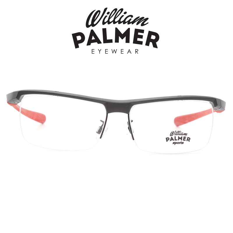 William Palmer Kacamata Pria Wanita Sport 7075  Black Red