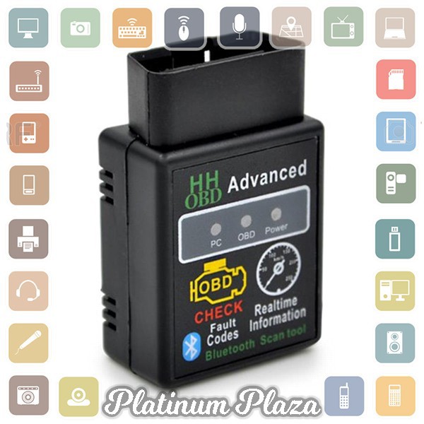 Bluetooth Car Diagnostic OBD2 V1.5 - ELM327 - Black`E3B05Q-