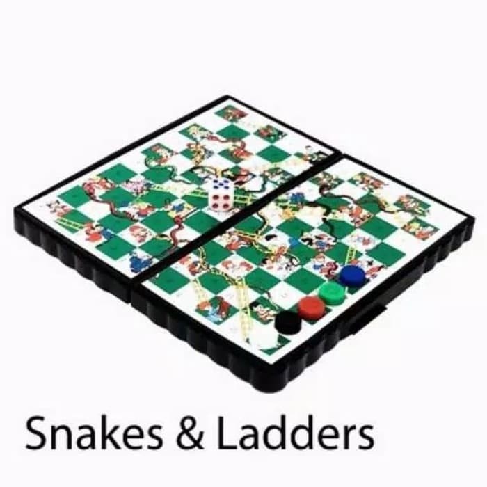 Snakes &amp; Ladders Folding Magnetic Board Papan Lipat Magnet Ular Tangga - Mainan Anak