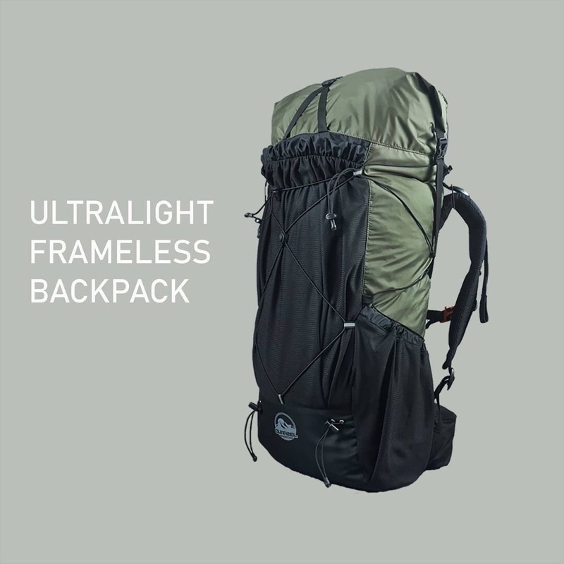 Tas Gunung Hiking Backpack Keril Ultralight Quarzel 45 Liter frameless